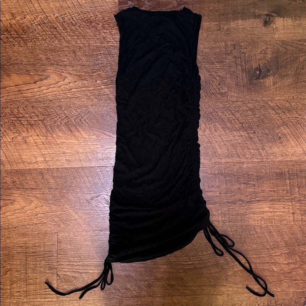 Black Ribbed Dress Size S - Picture 3 of 3